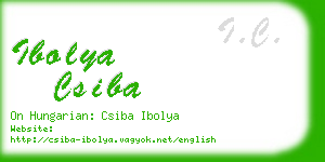 ibolya csiba business card